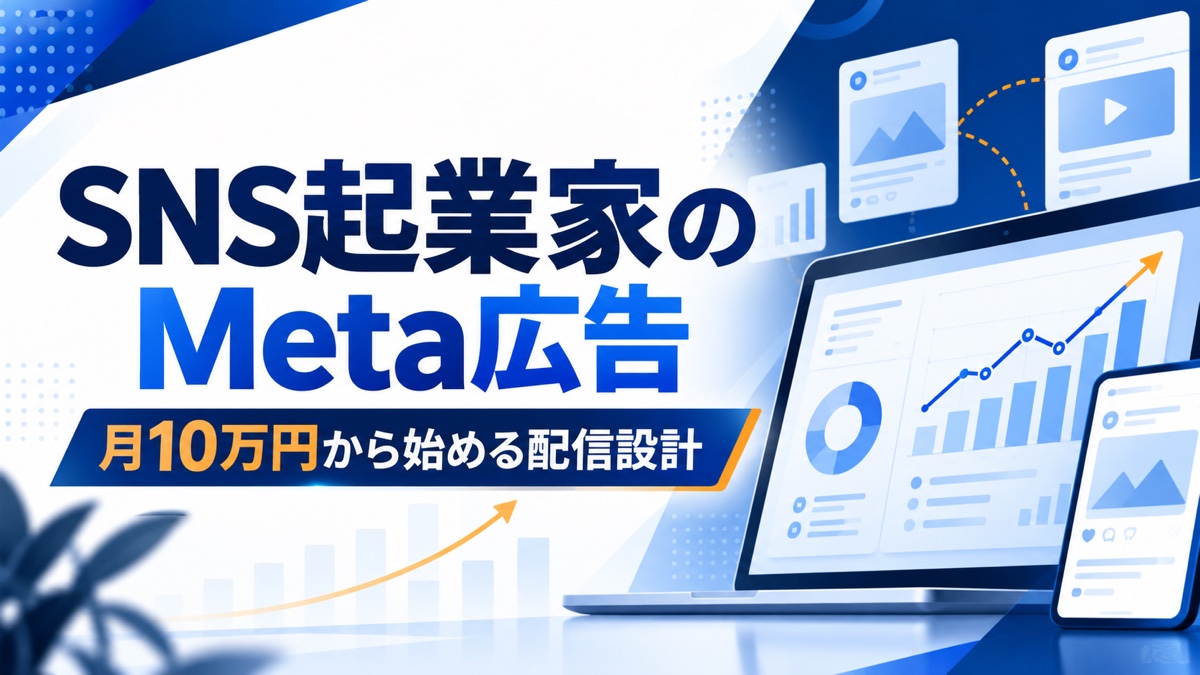SNS起業家のMeta広告｜月10万円から始める配信設計と判断基準
